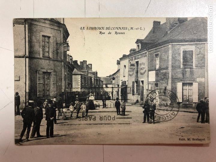 Postais: TARJETA POSTAL DE LE LOUROUX-BECONNAIS- RUE DE RENNES.. FRANCIA