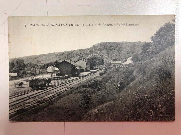 Postais: TARJETA POSTAL DE BEAULIEU- SUR-LAYON, GARE DE BEAULIEU-SAINT-LAMBERT. FRANCIA
