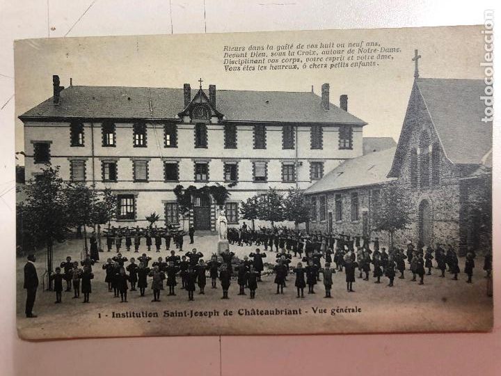 Postais: TARJETA POSTAL DE INSTITUTION SAINT-JOSEPH DE CHATEAUBRIANT-VUE GENERALE. FRANCIA
