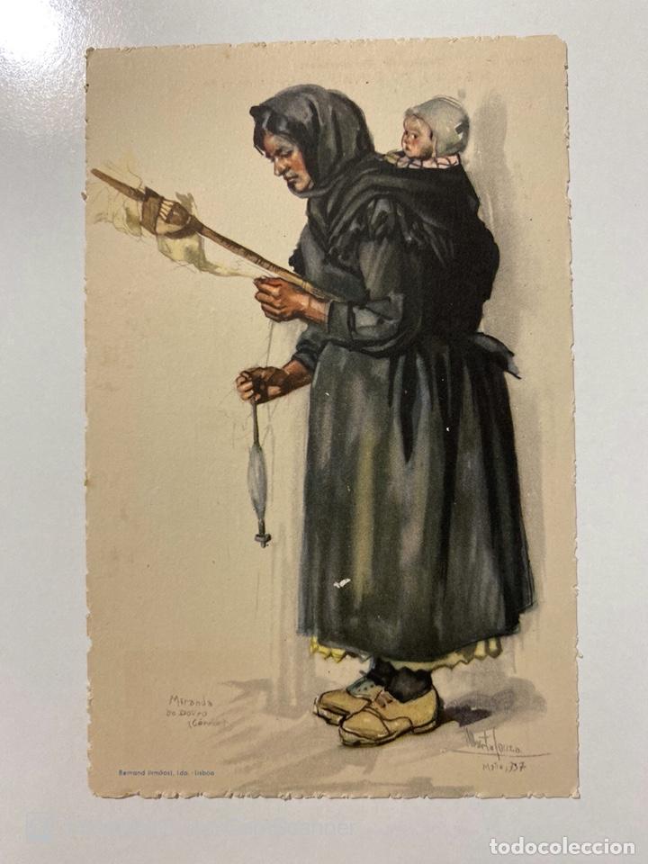 Postcards: TARJETA POSTAL. PORTUGAL. COSTUMES PORTUGUESES. SERIE B. N&ordm; 4. MIRANDA DO DOURO. CAMPONESA A FIAR