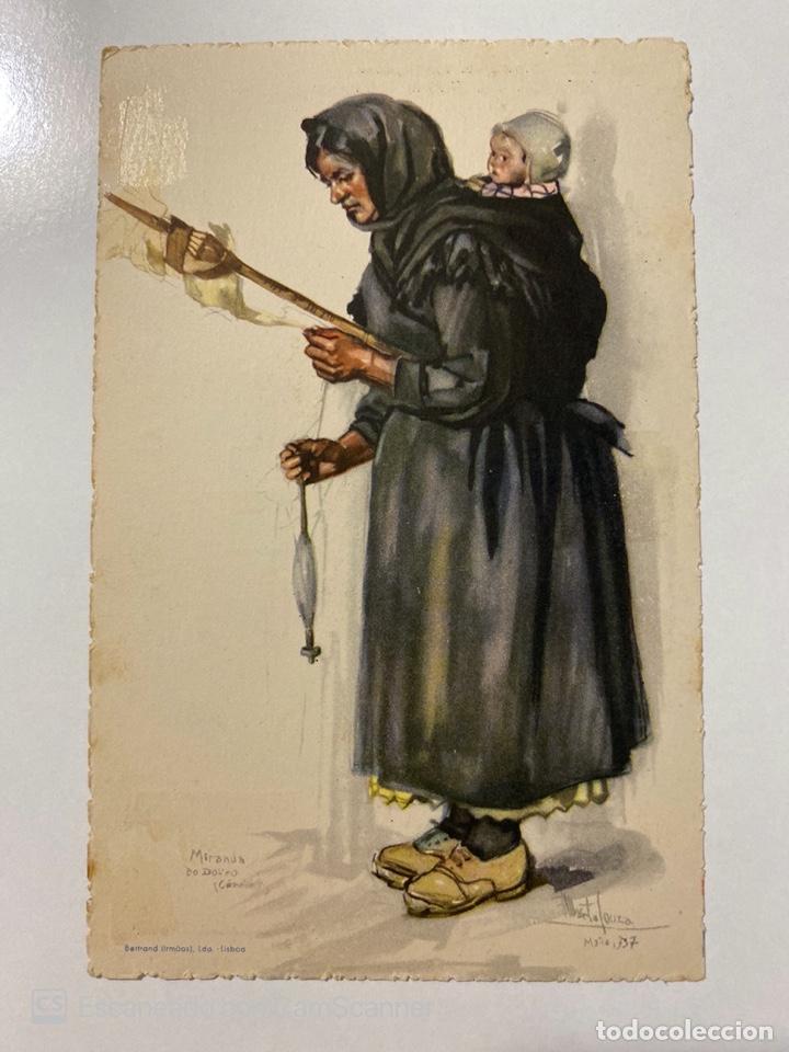 Postcards: TARJETA POSTAL. PORTUGAL. COSTUMES PORTUGUESES. SERIE B. N&ordm; 4. MIRANDA DO DOURO. CAMPONESA A FIAR