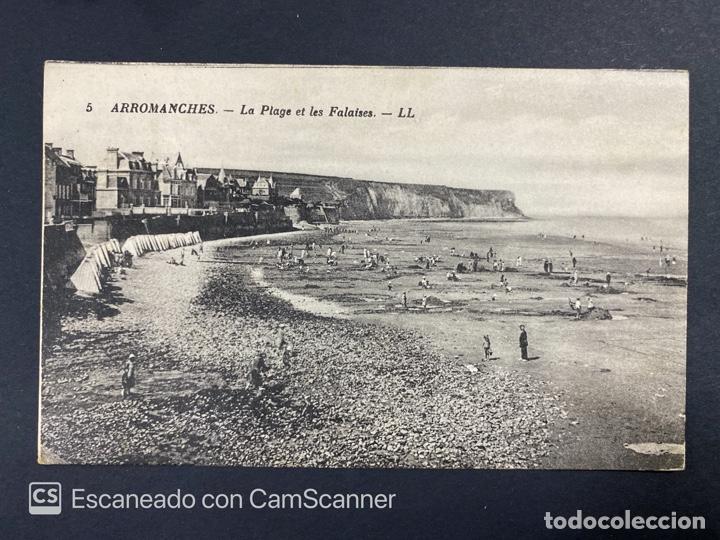 Cartoline: TARJETA POSTAL. FRANCIA. ARROMANCHES. 5.- LA PLAGE ET LES FALAISES. LL.