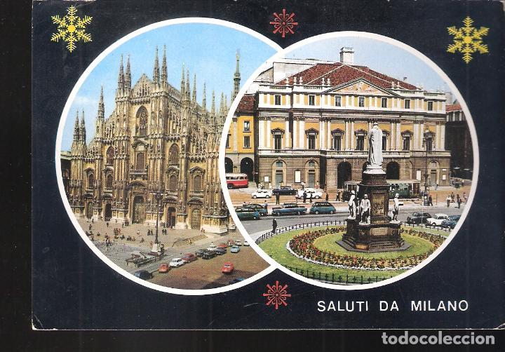 Cartoline: Saluti da Milano. Italia. Datada y sellada en 1980.