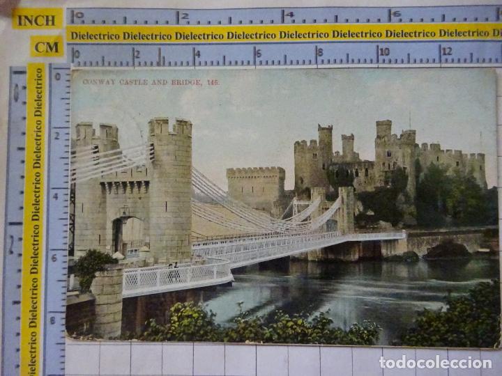 Cartes Postales: POSTAL DE REINO UNIDO GRAN BRETA&Ntilde;A. A&Ntilde;O 1907. CONWAY CASTLE AND BRIDGE. 3251