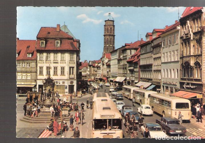 Postales: Universir&auml;tsstadt G&ouml;ttingen. Weenderstr. mit Jacobikirche. . Gotinga. Alemania.Fechada en 1964.