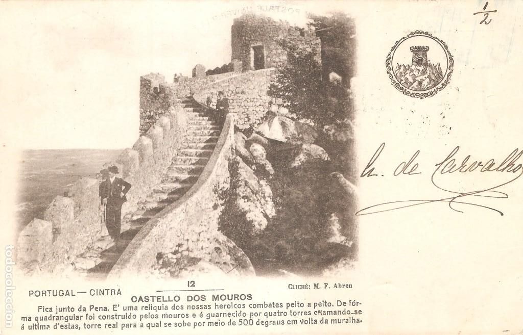 Postales: PORTUGAL CINTRA CASTELLO DOS MOUROS 1903