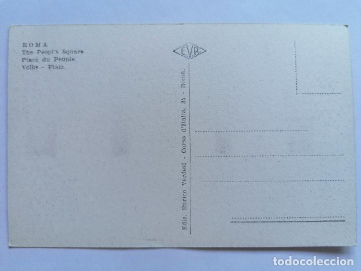 Postales: POSTAL ROMA - PIAZZA DEL POPOLO - Foto 2