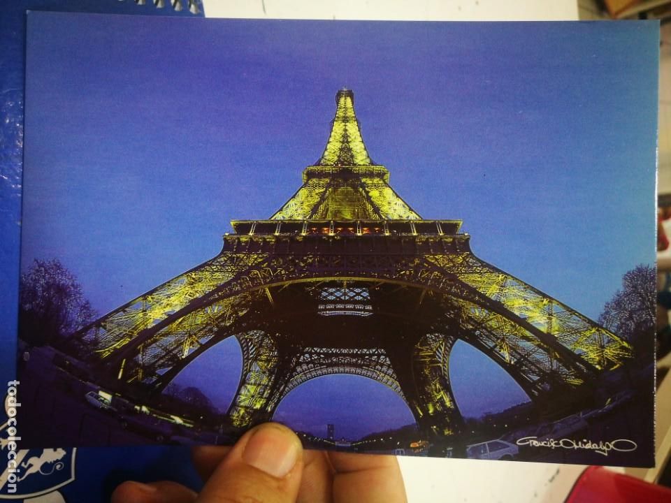 Postales: Postal Par&iacute;s La Torre Eiffel de noche S/C - Foto 1