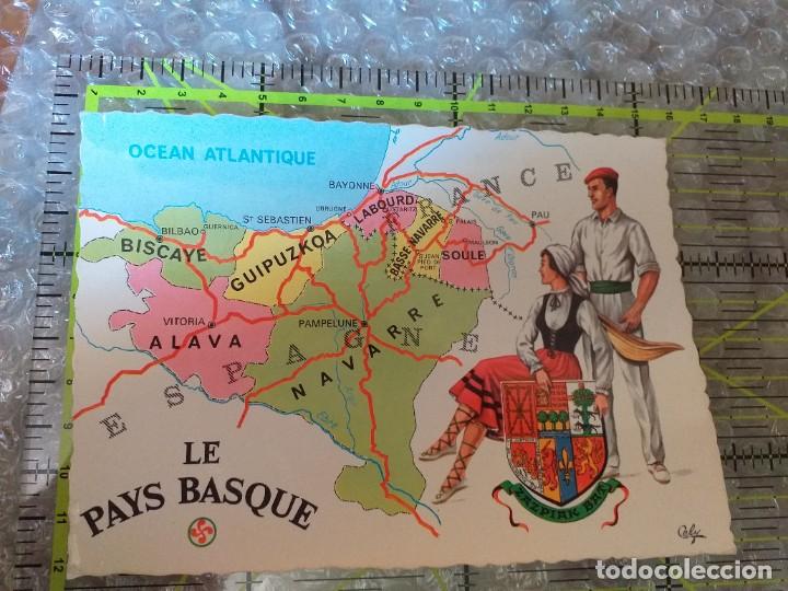 Postales: POSTAL FRANCIA 1965 CIRCULADA Y SELLADA / 1865 LAS SIETE PROVINCIAS VASCAS