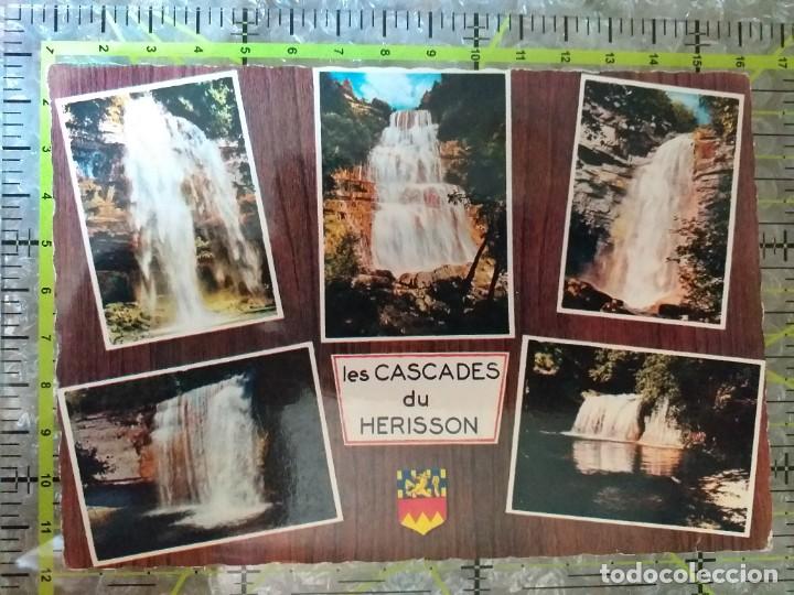 Postales: POSTAL FRANCIA 1969 CIRCULADA Y SELLADA / 1105 LES CASCADES DU HERISSON / DOBLE MATASELLO