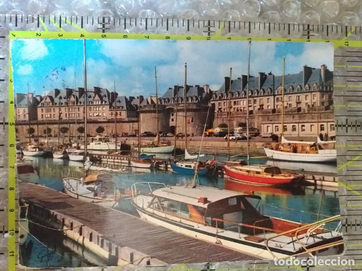 Postales: POSTAL FRANCIA 1967 CIRCULADA Y SELLADA / 354-578 PUERTO DE SAINT-MALO / DOBLE MATASELLOS