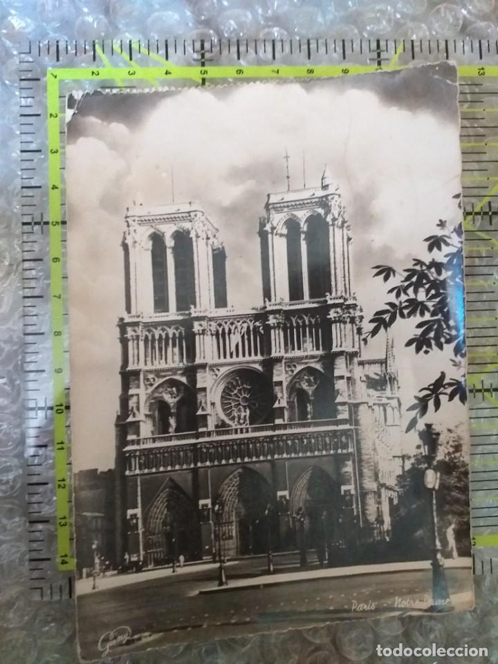 Postales: POSTAL FRANCIA 1945 CIRCULADA Y SELLADA / CATEDRAL DE NOTRE-DAME