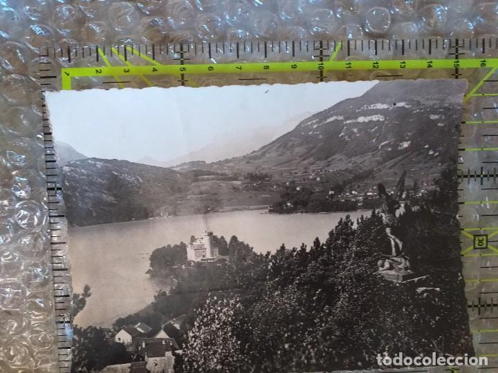 Postales: POSTAL FRANCIA 1943 CIRCULADA Y SELLADA / 12251 LAC D&acute;ANNECY - ESTATUA DE SAN MIGUEL &Aacute;NGEL