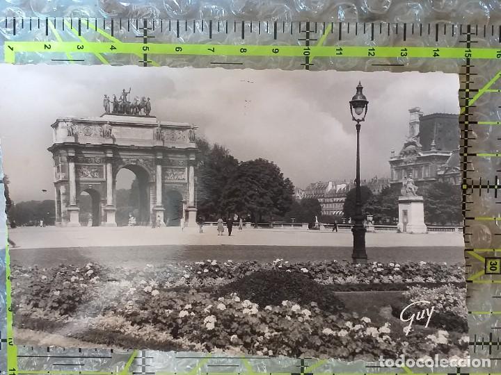 Postales: POSTAL FRANCIA 1956 CIRCULADA Y SELLADA / 308. PLAZA DEL ARCO DEL TRIUNFO / DOBLE MATASELLOS