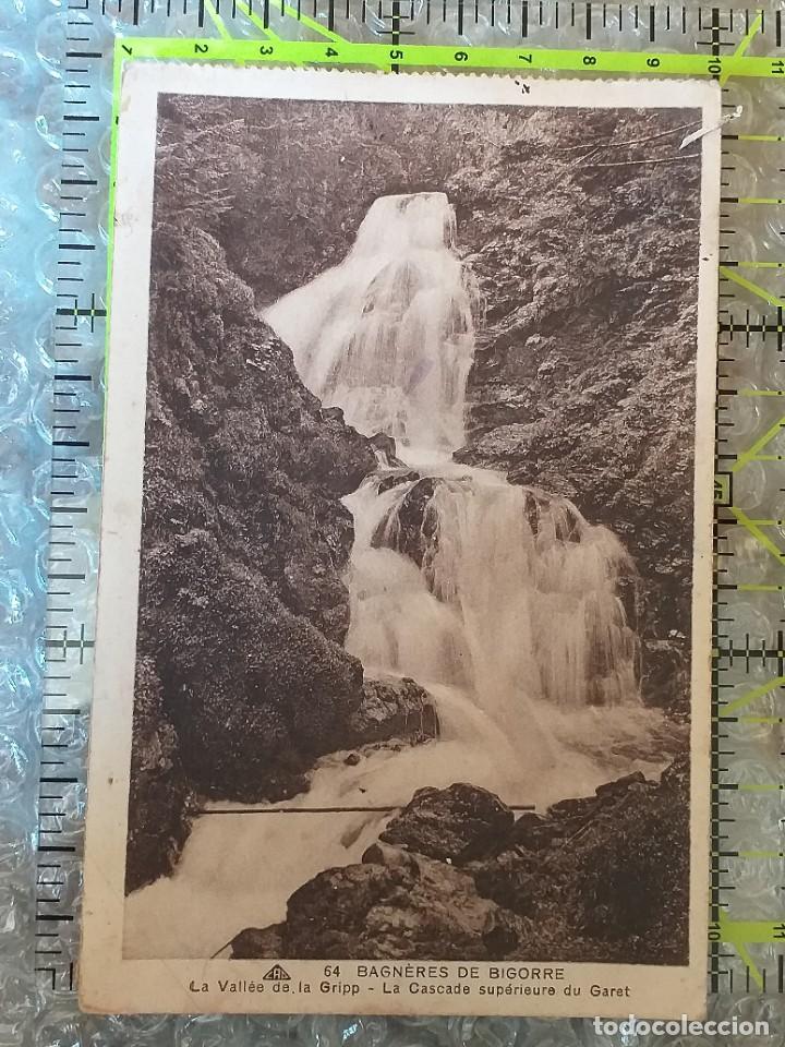 Postales: POSTAL FRANCIA 1935 CIRCULADA CIRCULADA Y SELLADA / 64 BAGN&Eacute;RES DE BIGORRE / DOBLE MATASELLOS