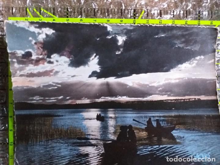Postais: POSTAL FRANCIA 1960 CIRCULADA Y SELLADA / 523 - UN SOIR SUR LE LAC DE L&Eacute;ON