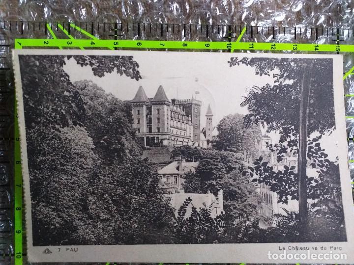 Postais: POSTAL FRANCIA 1938 CIRCULADA Y SELLADA / 7 PAU - LE CHATEAU VU DU PARC/ CARTA POSTAL