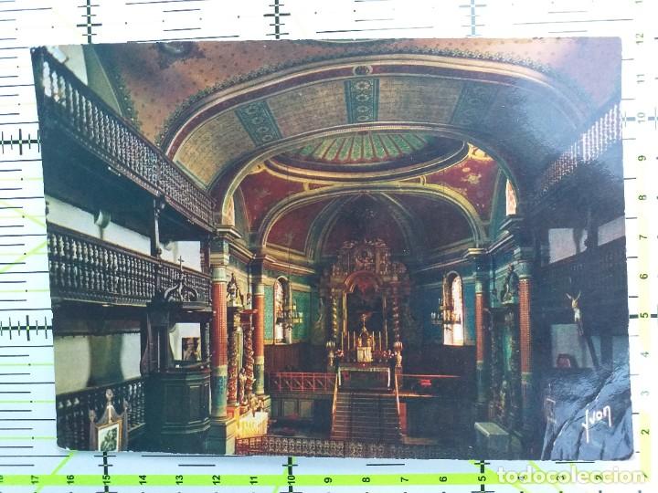Postales: POSTAL FRANCIA 1964 CIRCULADA Y SELLADA / 24 - LE PAYS BASQUE - INTERIOR DE LA IGLESIA