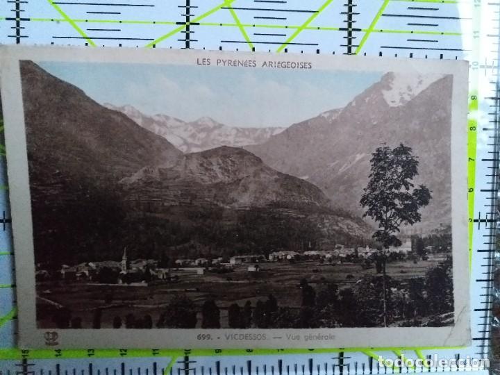 Postales: POSTAL FRANCIA 1947 CIRCULADA Y SELLADA / LOS PIRINEOS / 699 - VICDESSOS / DOBLE MATASELLOS