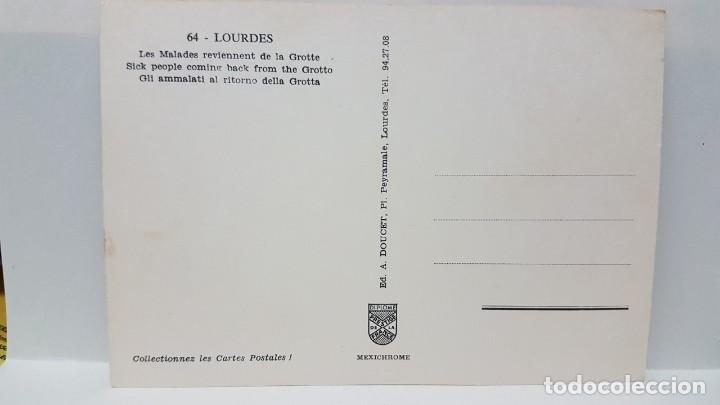Postales: ANTIGUA POSTAL DE LOURDES. FRANCIA - Foto 2