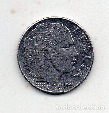 Postkarten: Italia. 20 C&eacute;ntimos. A&ntilde;o 1941.