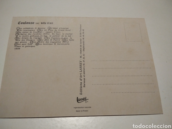 Postales: Postal Toulouse - Foto 2