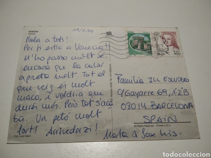Postales: Venecia Postal - Foto 2