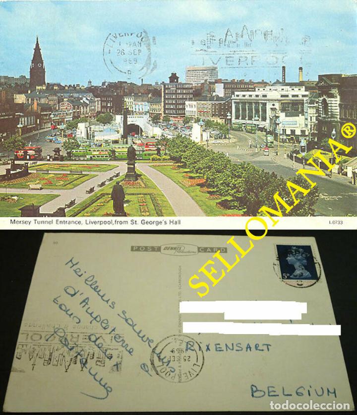 Postais: POSTCARD LIVERPOOL MERSEY TUNNEL St. GEORGE'S HALL LANCASHIRE ENGLAND INGLATERRA POSTAL CC04663 UK