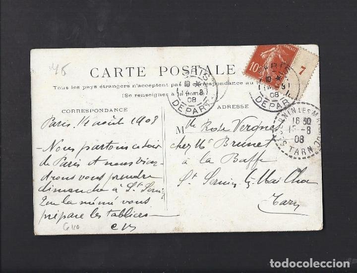 Postales: Antigua postal de Paris. - Foto 2