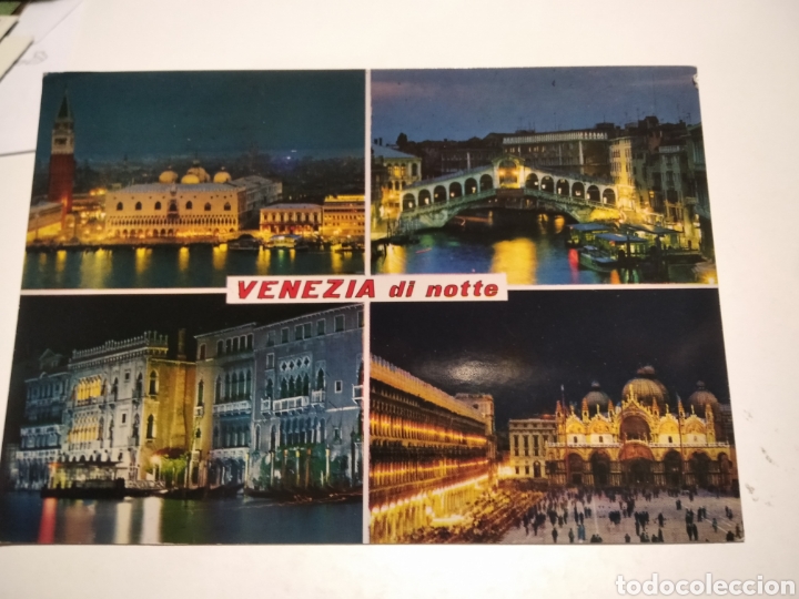 Postales: Postal Venezia de noche - Foto 1