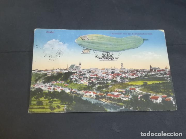 Postkarten: TARJETA POSTAL. REPUBLICA CHECA. ZNAIM. TOTALANSICHT VON DER NORDWESTBAHNBR&Uacute;CKE.