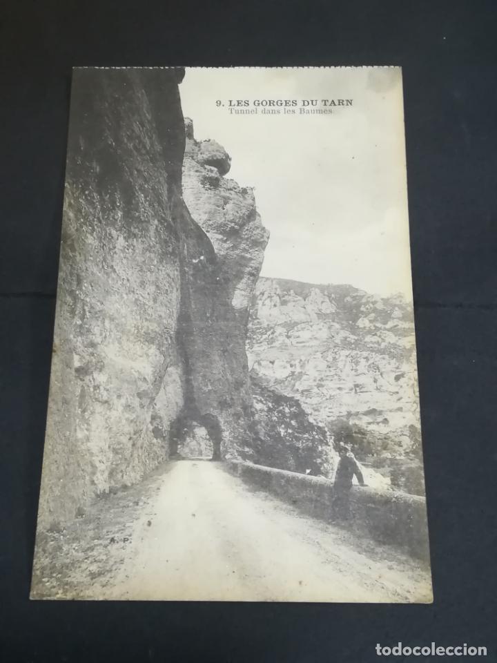 Postkarten: TARJETA POSTAL. GORGES DU TARN. TUNNEL DANS LES BAUMES. 9.