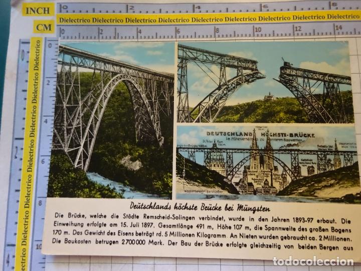 Postcards: POSTAL DE ALEMANIA. PUENTE M&Aacute;S ALTO DE ALEMANIA EN M&Uuml;NGSTEN. 2419