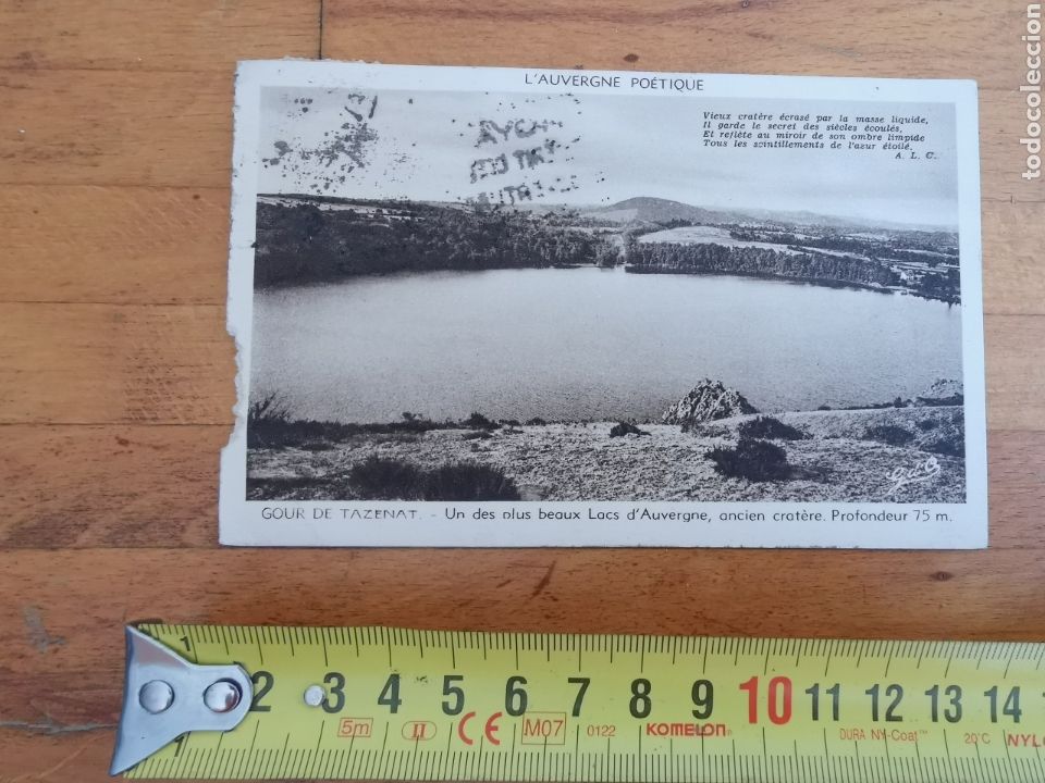 Postkarten: Postal de Gour du Tazenat, France Francia 1938 o 1950 circulada