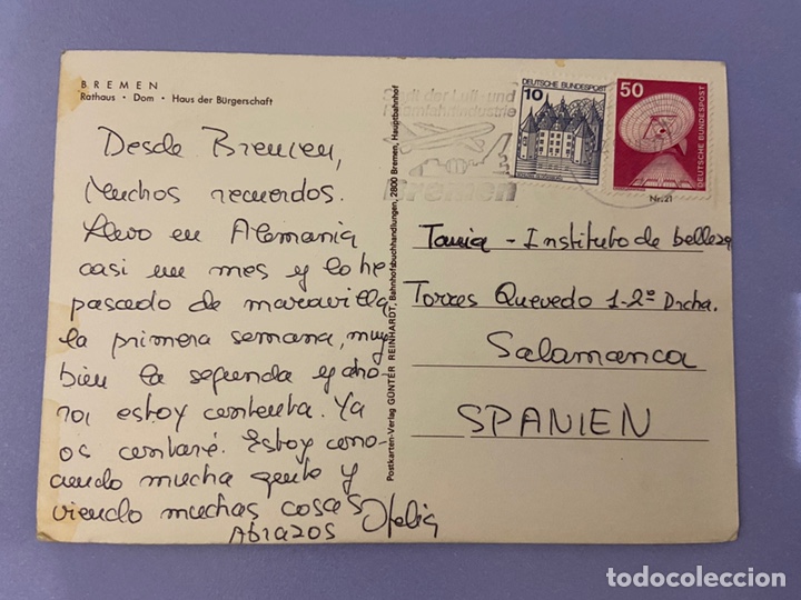 Postales: Bremen, rathaus . Escrita - Foto 2