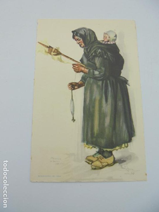 Postcards: BILLETE POSTAL ILUSTRADO. PORTUGAL. CTT. COSTUMES PORTUGUSES. 4. MIRANDA DO DOURO. CAMPONESA A FIAR