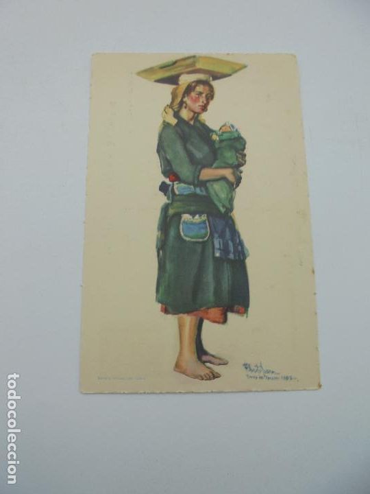 Postcards: BILLETE POSTAL ILUSTRADO. PORTUGAL. CTT. COSTUMES PORTUGUSES. N&ordm; 12. POVA DO VARZIM. PEIXEIRA