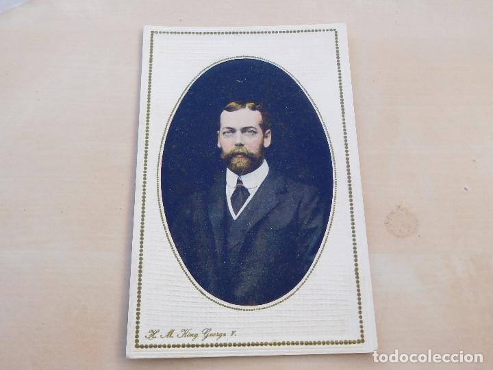 Postkarten: Postal del rey de Inglaterra George V sin circular Saxony