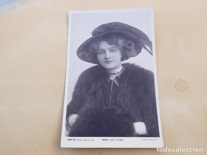 Postcards: Postal de la actriz y cantante Lily Elsie Circulada Rotary