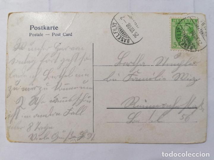 Postales: POSTAL MUNICH, CIRCULADA, A&Ntilde;O 1908 - Foto 2