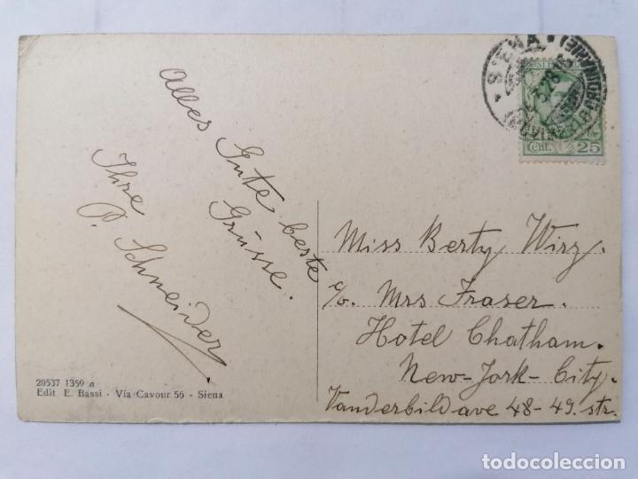 Postales: POSTAL SIENA, CIRCULADA, A&Ntilde;O 1928 - Foto 2