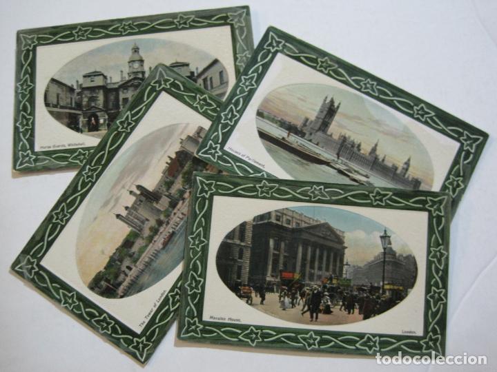 Postales: INGLATERRA-LONDRES-LOTE DE 4 POSTALES ANTIGUAS-VER FOTOS-(75.483)