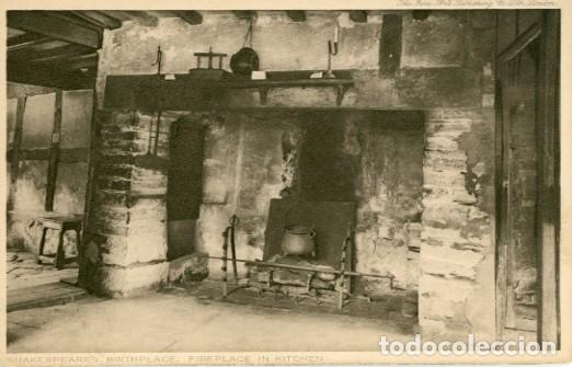 Postales: Shakespeare's Birthplace: Fireplace in Kitchen.Stratford upon Avon.