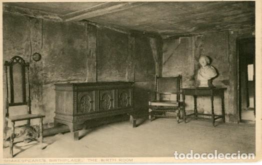 Postales: Shakespeare's Birthplace: The Birth Room. Stratford upon Avon.