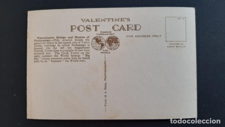 Postales: POSTAL ANTIGUA HOUSE OF PARLAMENT ED VALENTINE`S LONDRES LONDON REINO UNIDO UK - Foto 2 - 226121050