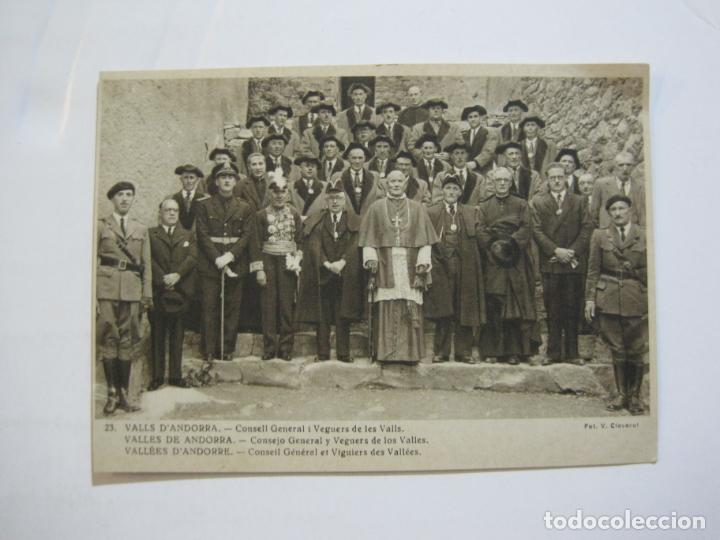 Postales: ANDORRA-CONSELL GENERAL I VEGUERS DE LES VALLS-FOTO CLAVEROL-23-POSTAL ANTIGUA-(76.139)