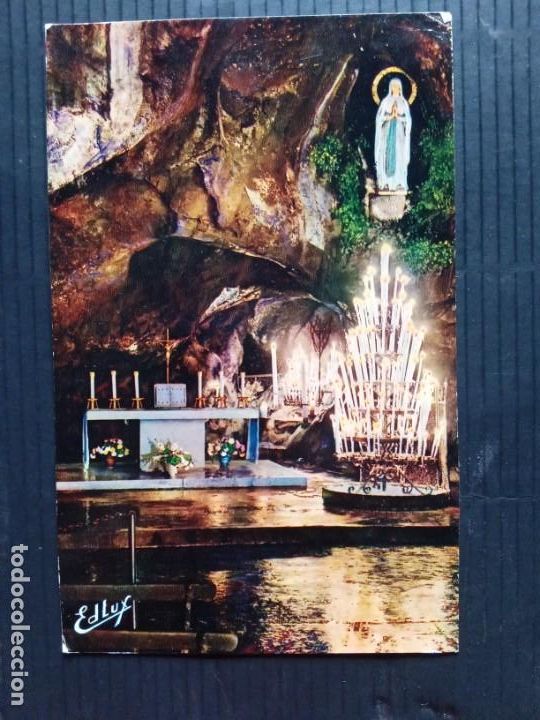Postales: Lourdes.La Grotte Miraculeuse de nuit, - Foto 1