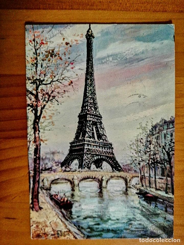 Postales: POSTAL - FRANCIA - PARIS - TOUR EIFFEL, DE UNA PINTURA.