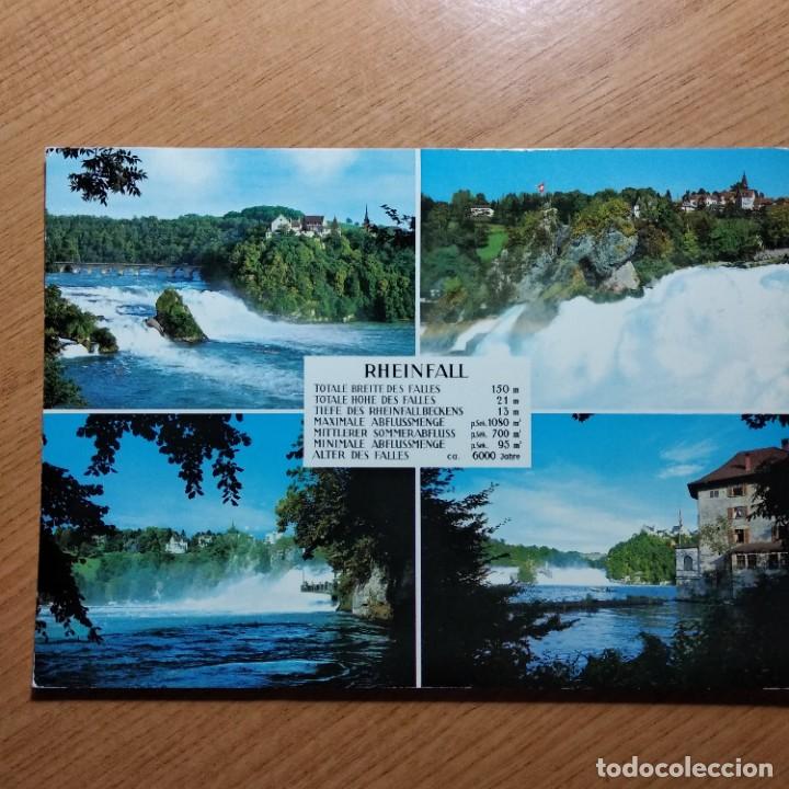 Postales: Suiza: rheinfall.sin circular.