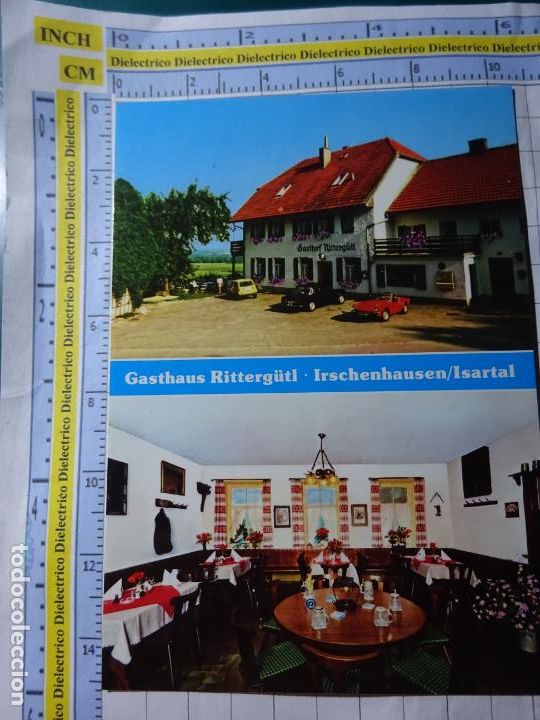 Postkarten: POSTAL DE ALEMANIA. RESTAURANTE HOTEL. GASTHAUS RITTERG&Uuml;TL IRSCHENHAUSEN ISARTAL. 63